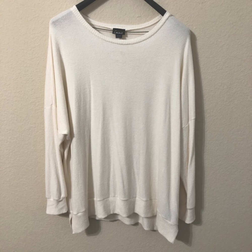 Simply Emma Top Long Sleeve Soft Crew Brushed Tunic Plus Size Classic Trendy NWT